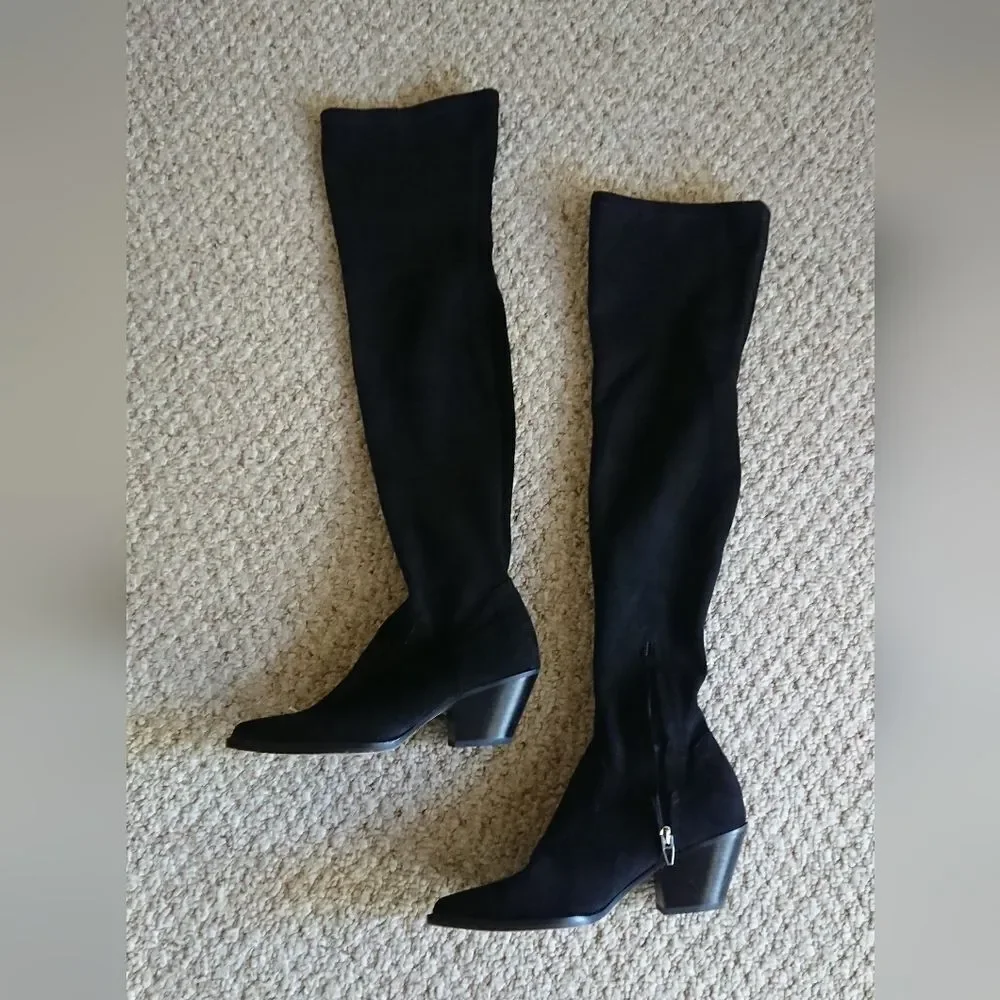 Dolce Vita suede over the knee boots in black size 37.5